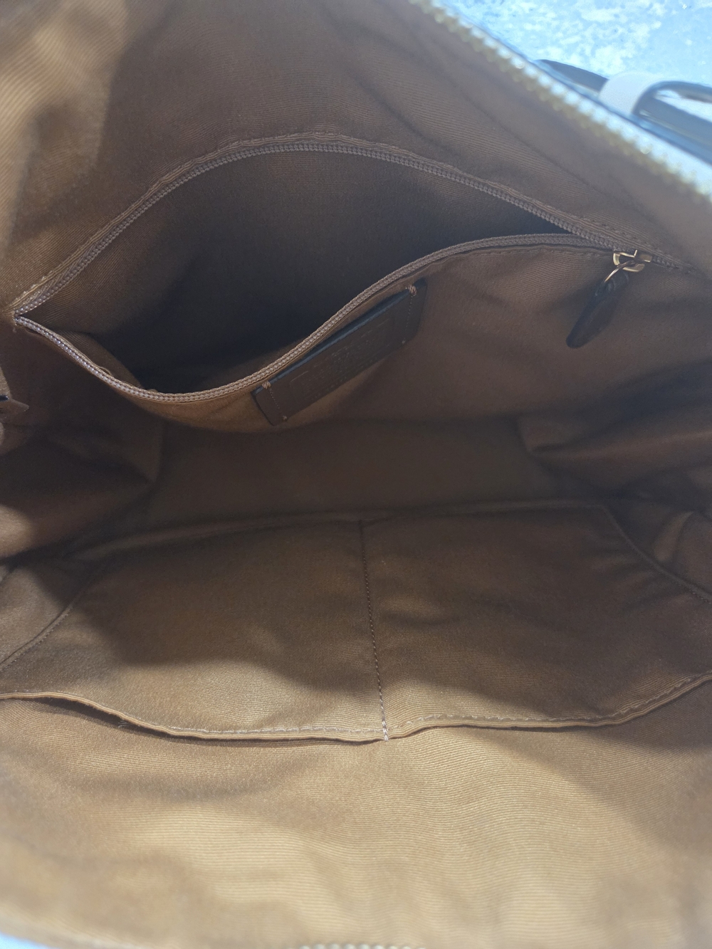 Coach Floral Print Cream Leather Shoulder Bag - Picture 14 of 16